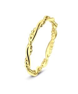 Unique Twirl Gold Plated Silver Ring NSR-3334-GP